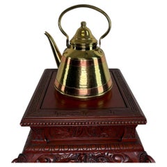 Bollitore decorativo vintage in ottone e rame con finitura martellata