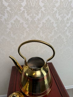 Bollitore decorativo vintage in ottone e rame con finitura martellata