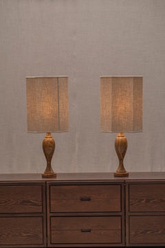 Paire de grandes lampes de table italiennes en onyx, années 1970