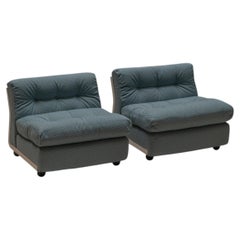 Pair of Amanta Lounge Chairs by Mario Bellini for B&B Italia, 1970