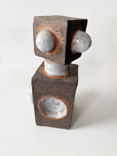 1960s Cubist Stoneware Vessel