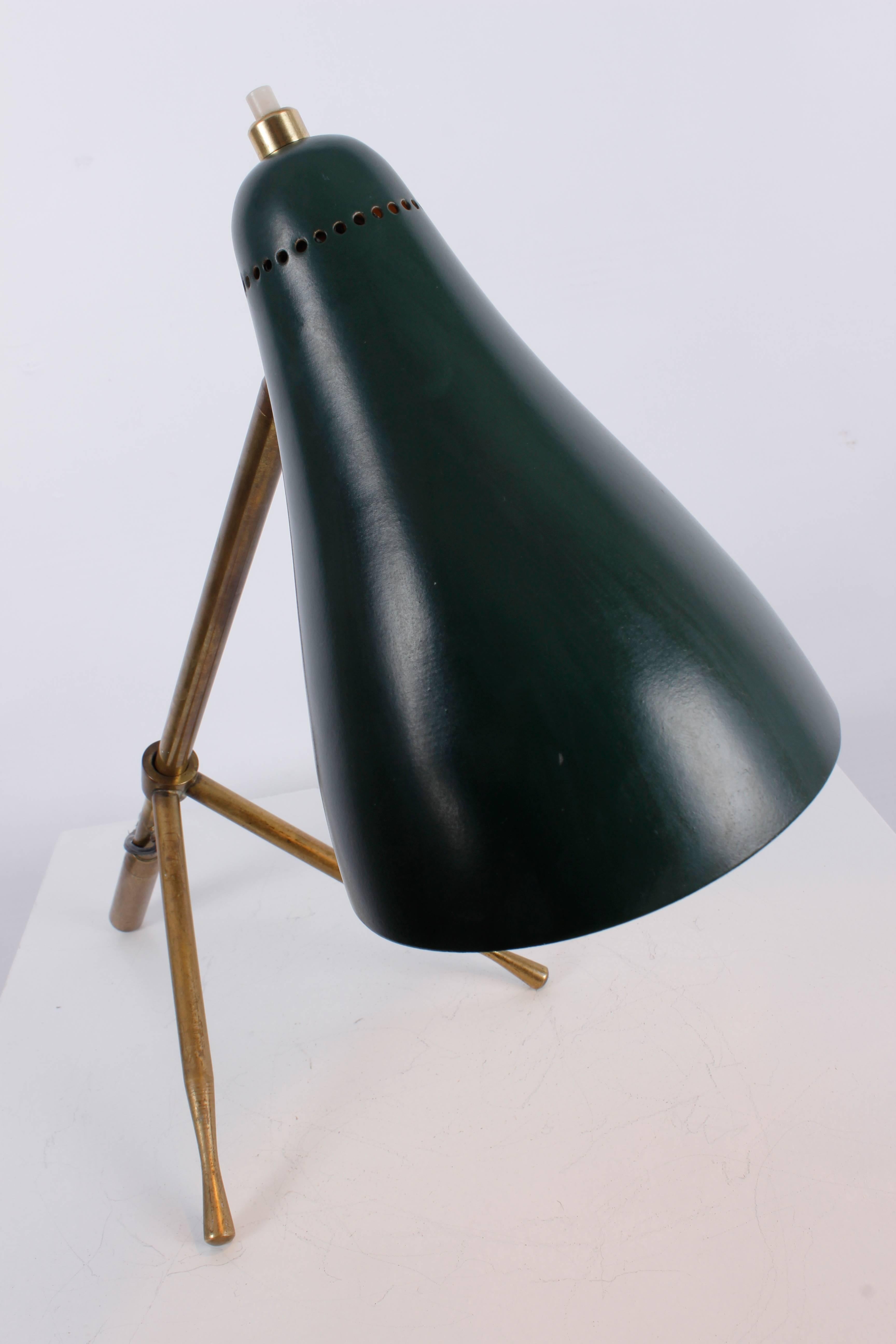 Lacquered Adjustable Table Lamp by Giuseppe Ostuni for O-Luce, Italy, 1949 For Sale