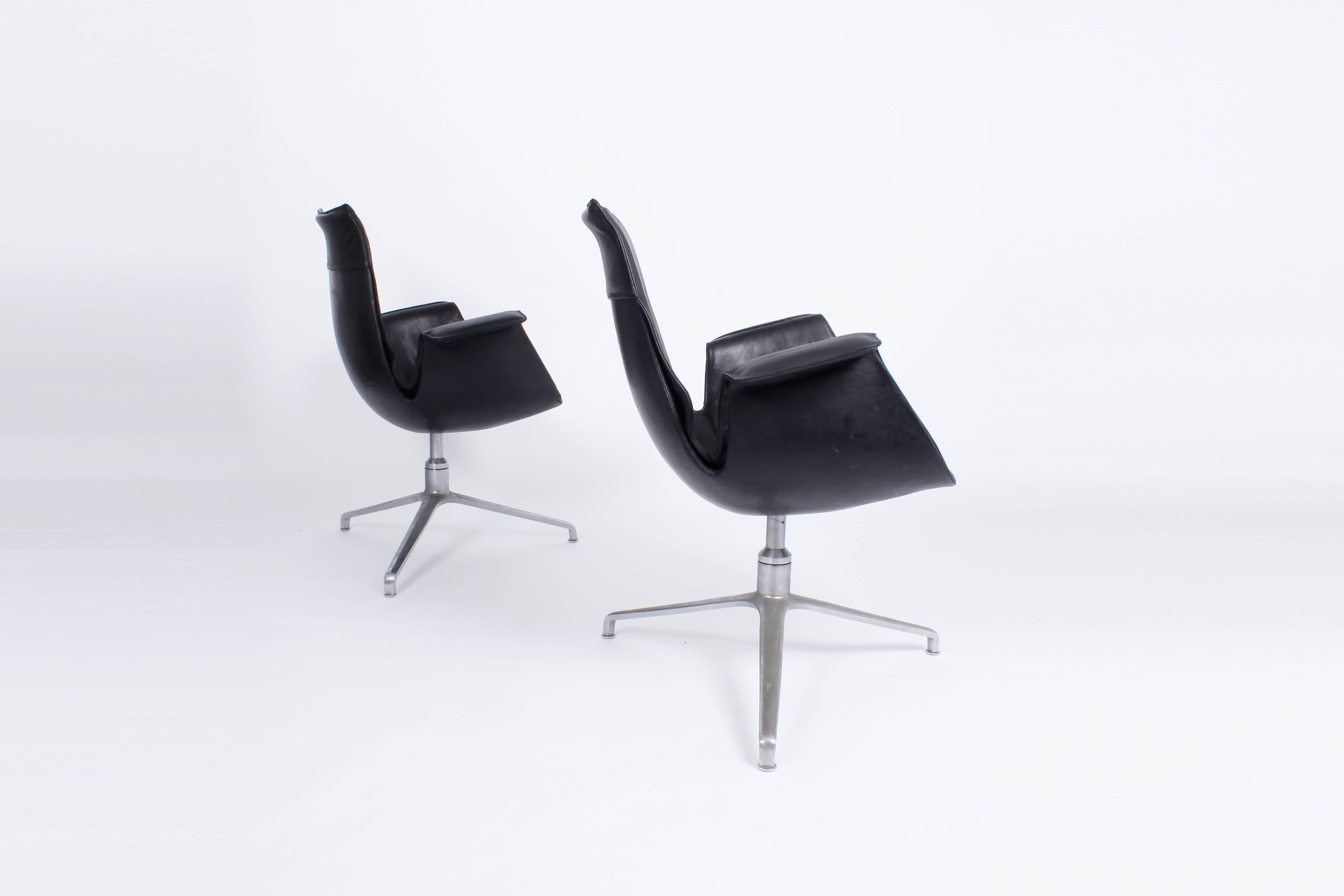 Pair of Bird Chairs, by Preben Fabricius & Jørgen Kastholm, Germany 1960 In Excellent Condition In Saint-Ouen, FR