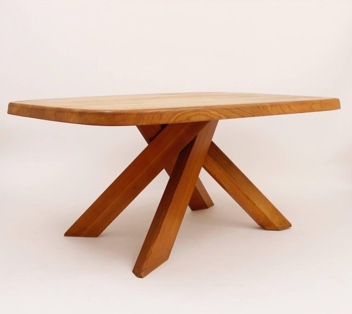 French Dining Room Table by Pierre Chapo, France, circa 1970