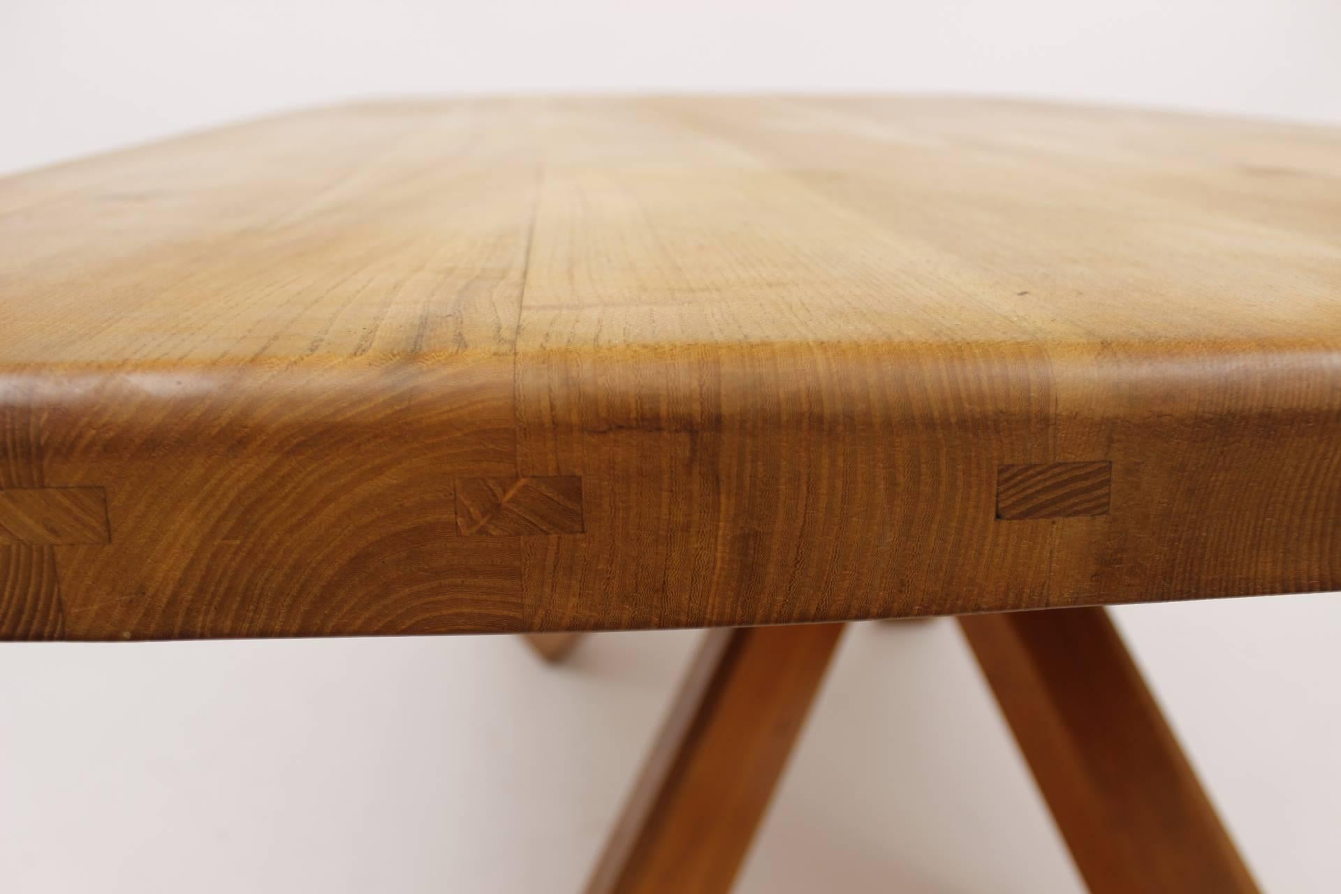 Dining Room Table by Pierre Chapo, France, circa 1970 In Excellent Condition In Saint-Ouen, FR