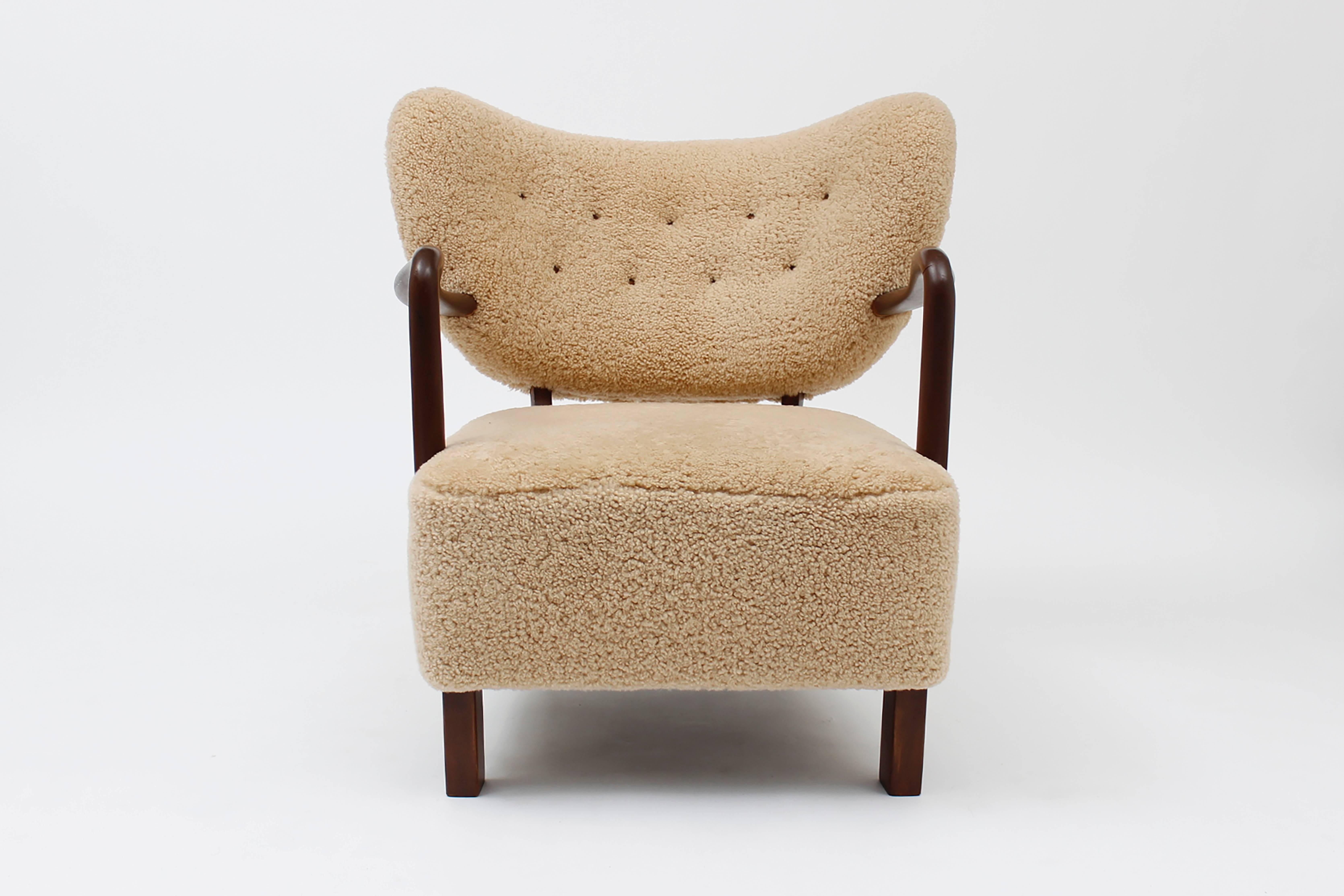 Pair of Armchairs by Viggo Boesen for Hos Wulf, Denmark, 1934 In Excellent Condition In Saint-Ouen, FR