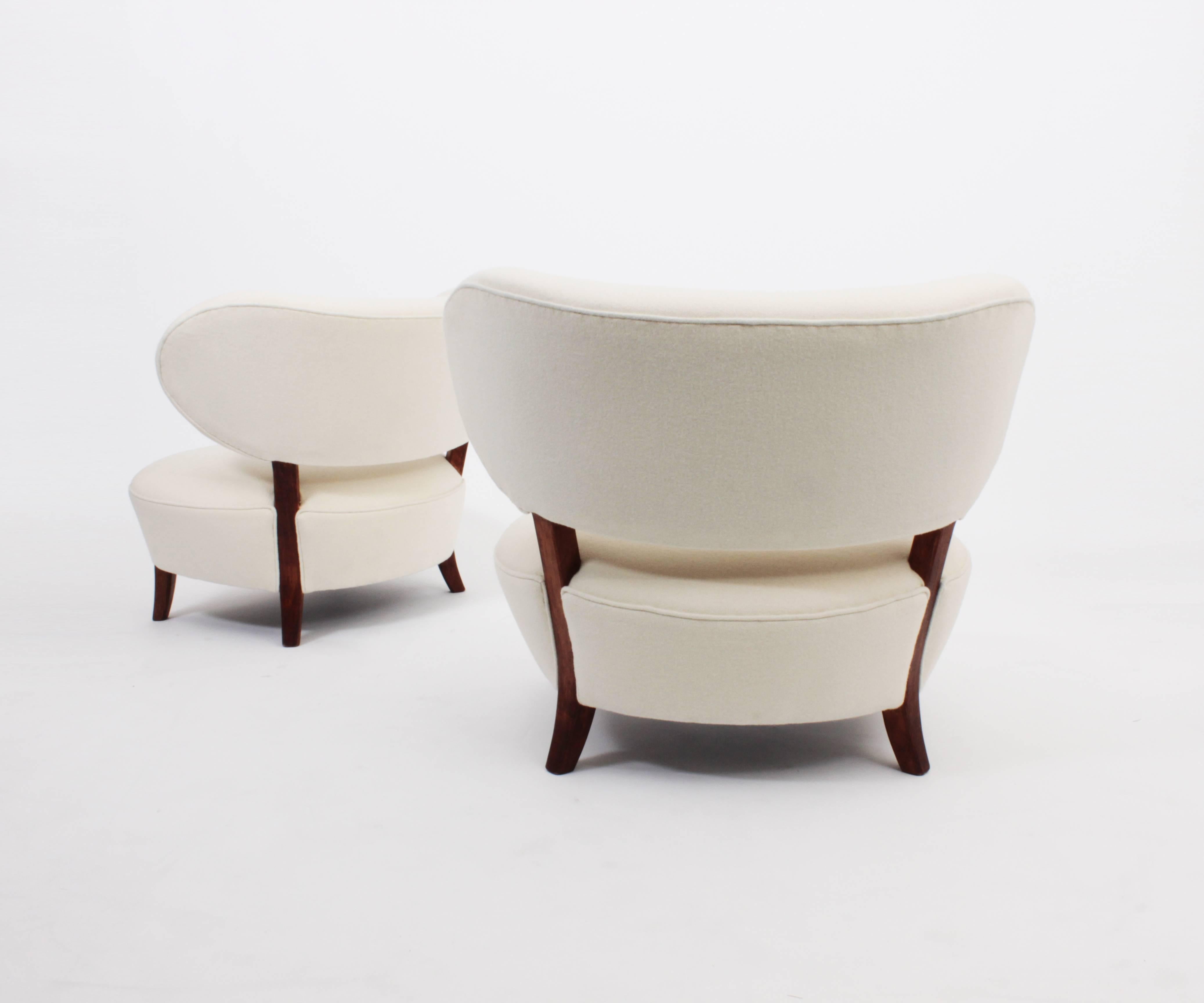 Pair of Otto Schulz Easy Chairs for Boet, Sweden, circa 1940 In Excellent Condition In Saint-Ouen, FR