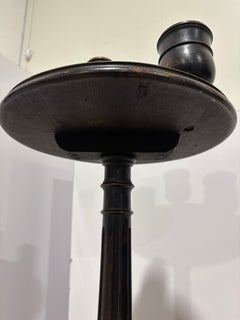French Ebonized Wood Side Table with Turned Pedestal Base, circa 1880