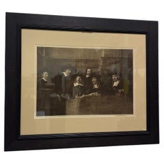 Framed Photogravure After Rembrandt, “The Syndics of the Drapers’ Guild”