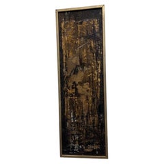 Mid-Century Gestural Abstract Painting, Signed Coburn