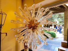 Sunburst or Sputnik Chandelier in Murano Glass