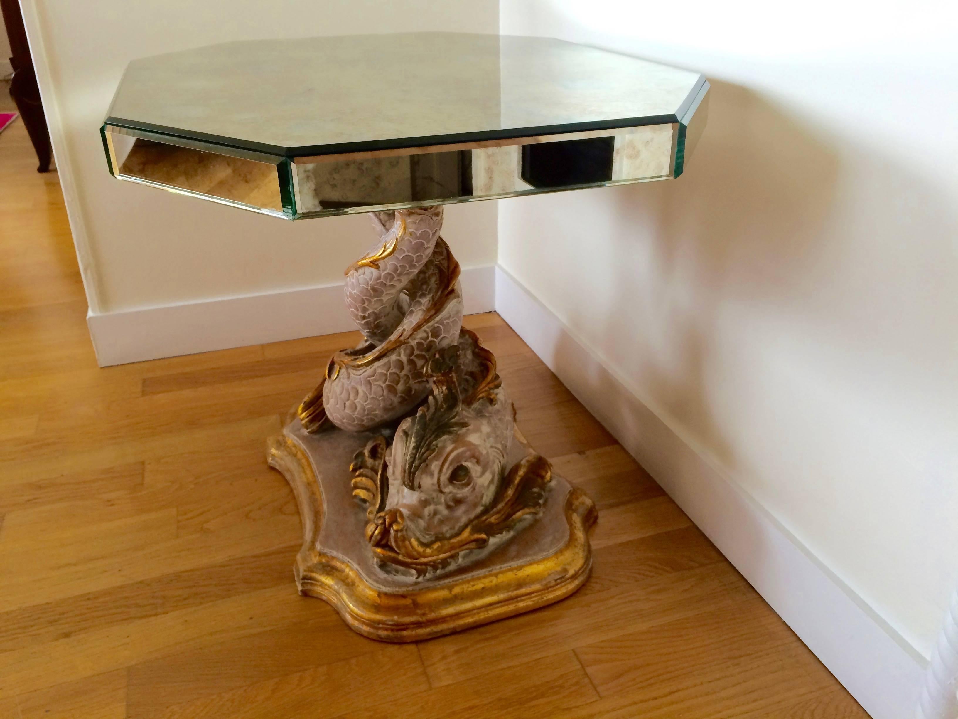 French Pair of 1940 Serge Roche Style Tables For Sale