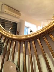 Very Large Sun Mirror in Gilded Metal