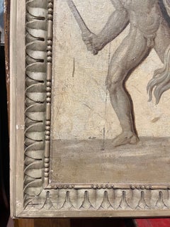 Pair of French 19th Century Faux Marble Paintings of Classical Greek Friezes