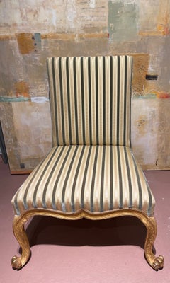 Rose Tarlow Kent Occasional Chair on Baroque-style Giltwood Legs