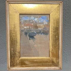 Late 19th Century Jules Guerin Framed Watercolor of New Orleans