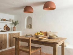 Large Wabi-Sabi Ceramic Flush Mount Ceiling Light, 19" Diameter by Naaya Studio