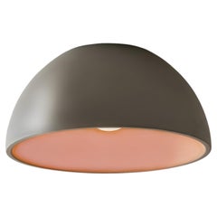 Large Wabi-Sabi Ceramic Flush Mount Ceiling Light, 19" Diameter by Naaya Studio