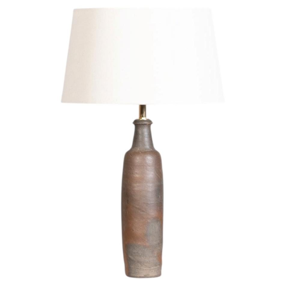 French Stoneware Table Lamp, 19th Century