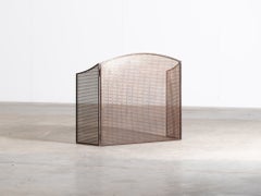 French Perforated Steel Fire Screen c. 1950s