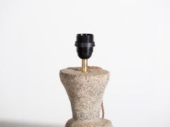 French Stone Table Lamp by Ploum c. 1970s