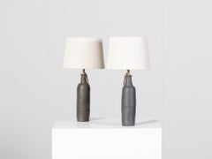 French Stoneware Table Lamps, 19th Century