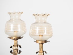 Spanish Gilt Iron Table Lamps, Mid 20th Century