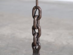 Brutalist Chain Link Floor Lamp, French c. 1960s