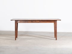 French Chestnut & Oak Farmhouse Dining Table, Early 20th Century