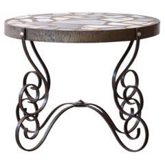 Brutalist Specimen Marble Side Table, French c. 1960s