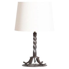 French Forged Iron Table Lamp c. 1950s