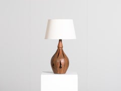 Lampe de table en faïence émaillée française, vers les années 1970