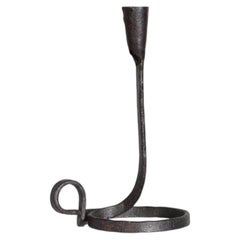 French Forged Iron Candleholder, 18th Century
