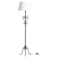French Painted Iron Floor Lamp c. 1950s