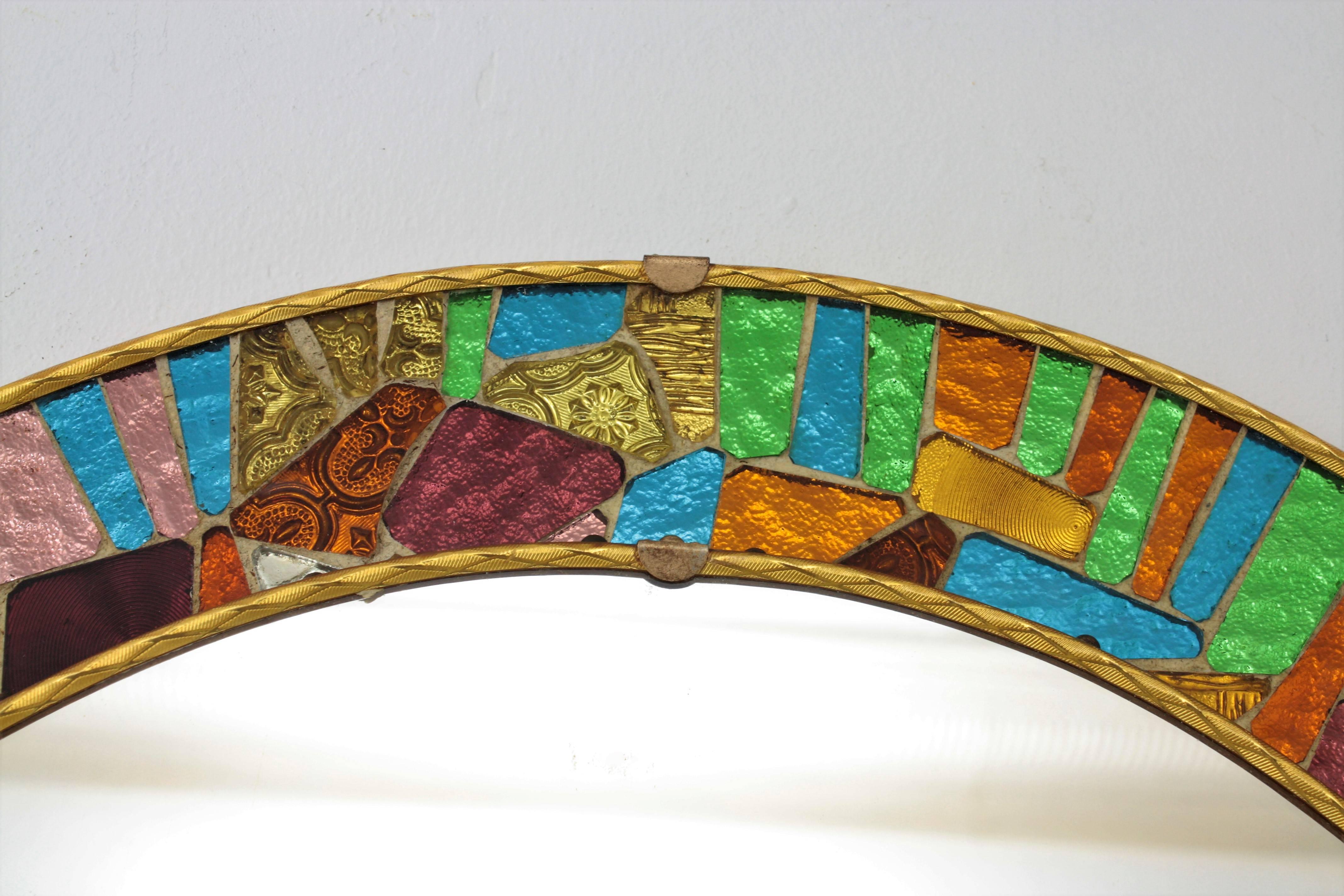 circular mosaic mirror