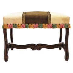 Os de Mouton Louis XIV Style Walnut Stool or Bench