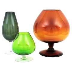Verres à cocktail surdimensionnés Midcentury, ensemble de trois