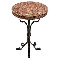 Gueridon Table / Drinks Table / Side Table in Copper and Iron
