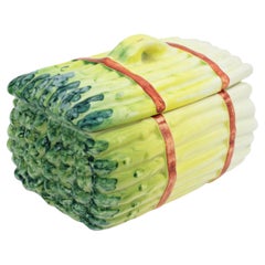 Mid-Century Modern Asparagus Ceramic Serving Set for Six, 1960s