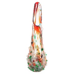 Murano Art Glass Multi Color Murrine Vase in the Style of Cenedese, 1970s