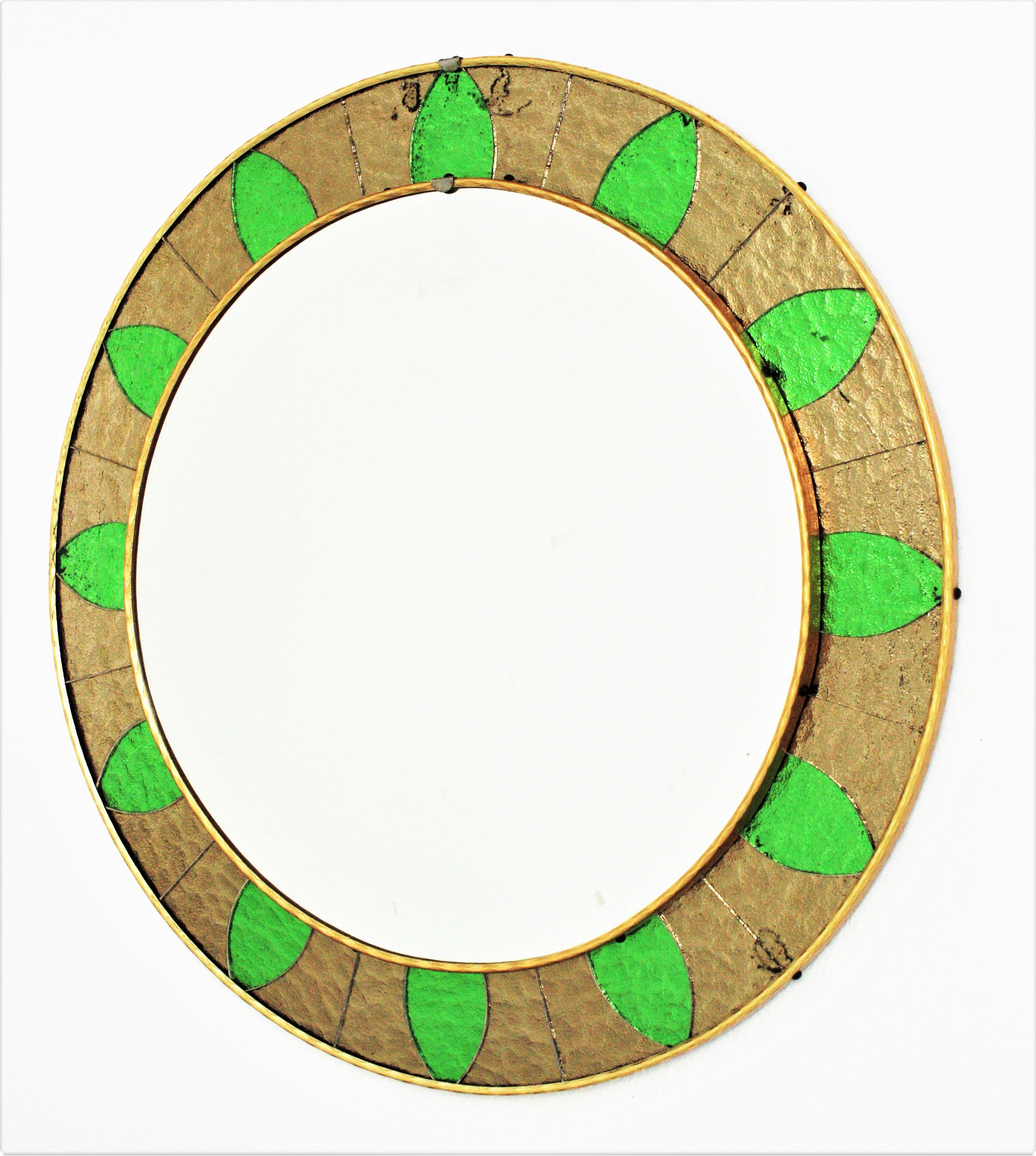 mosaic round mirror