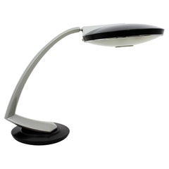 Vintage Fase Boomerang 2000 Black and Grey Table Lamp, 1960s