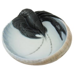 1920s Danish Original Royal Copenhagen Porcelain Lobster Bowl or Ashtray