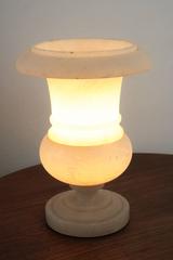 Spanish 1920s Art Deco Alabaster Urn Table Lamp