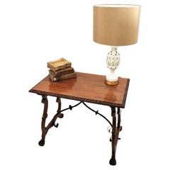 Spanish Baroque Fratino Table in Carved Walnut Wood