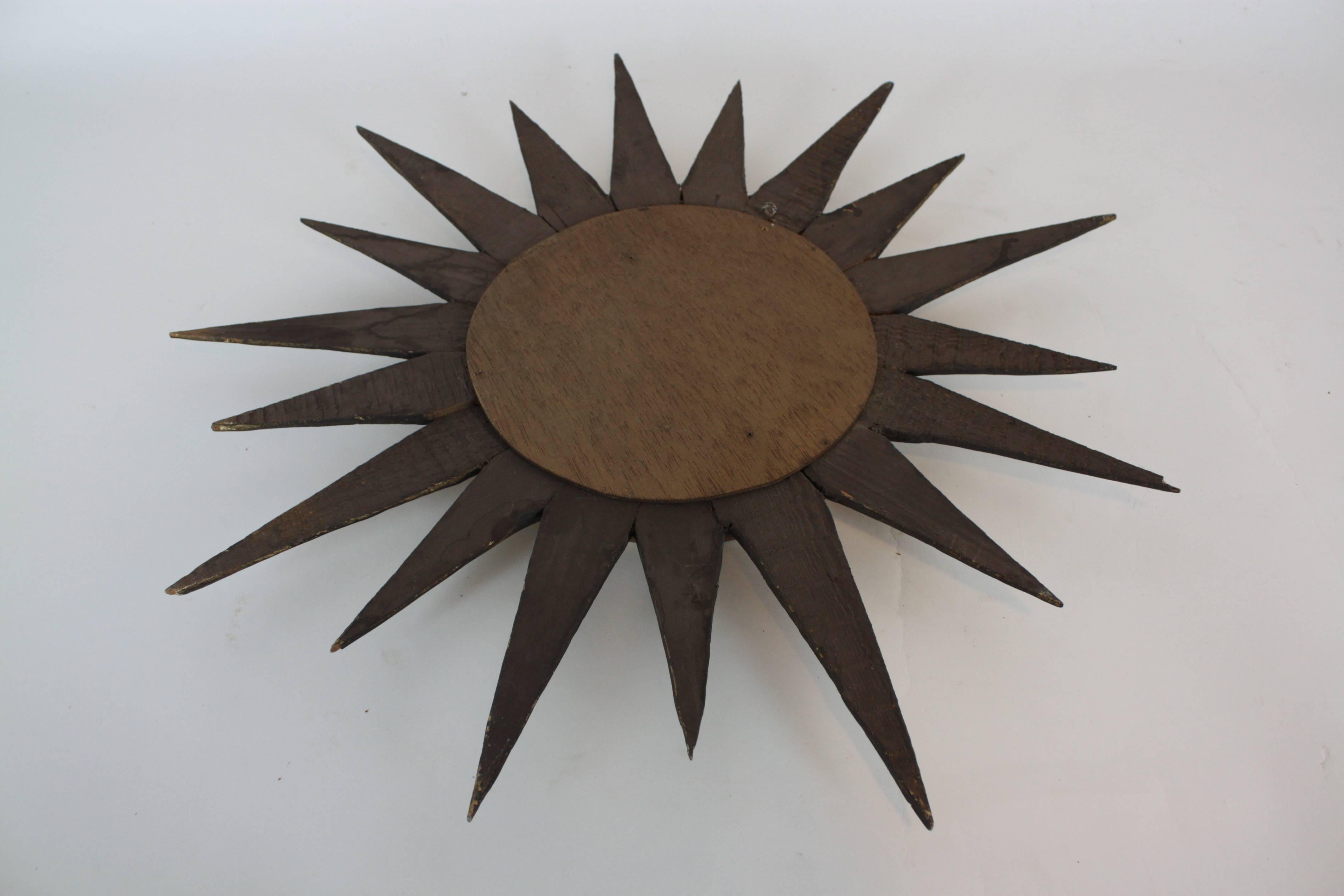 Mid-20th Century Mid-Century Giltwood Sunburst Mirror