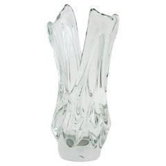 Large Clear Murano Art Glass Vase, 1960s