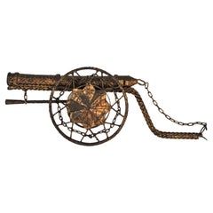 Aplique de Pared con Forma de Cañón Español / Escultura de Pared