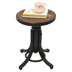 Thonet Style Revolving Stool with Cane Seat