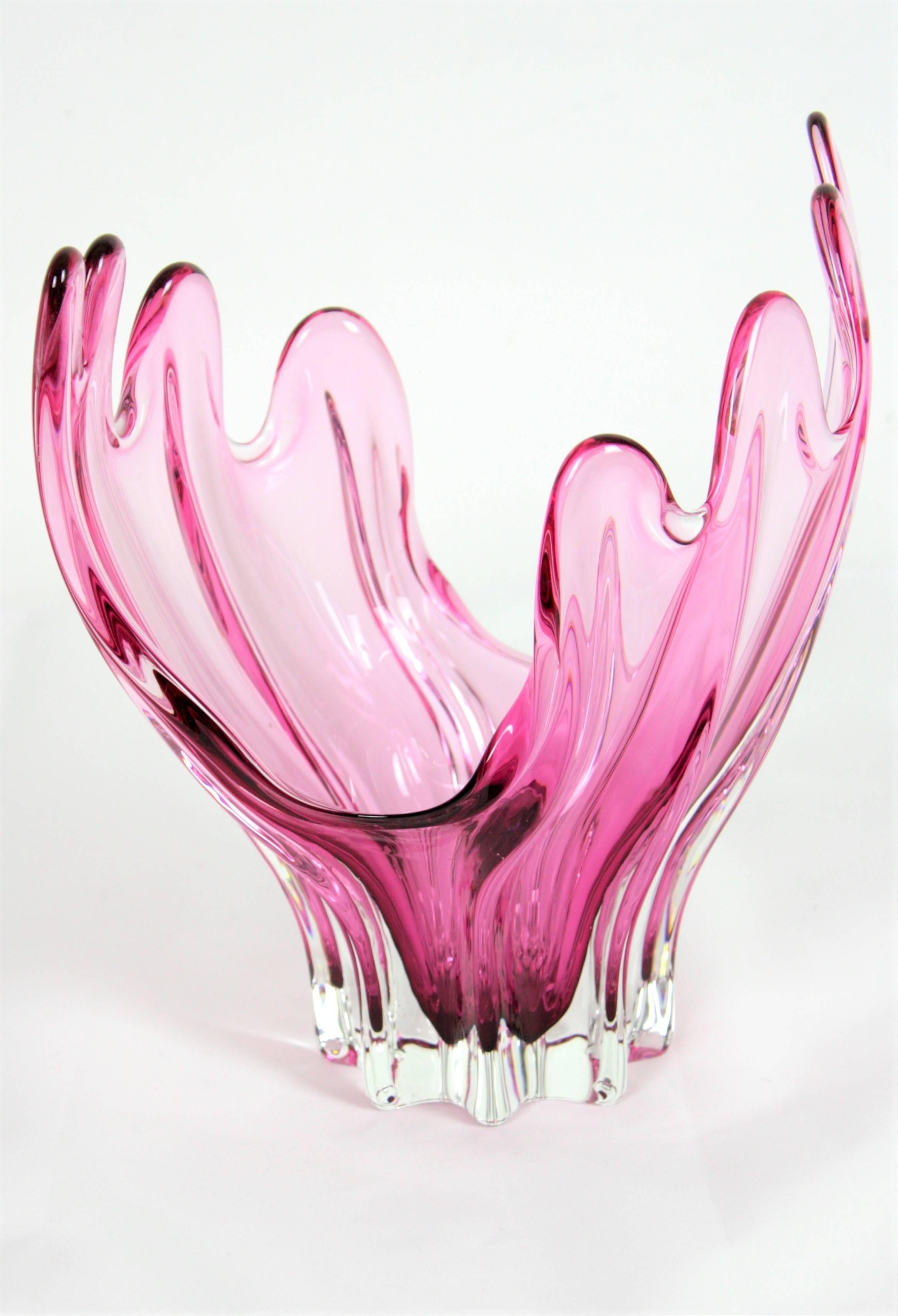 pink murano vase